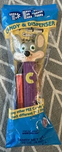 Dispensador de vástago púrpura PEZ Chuck E Cheese ROCKSTAR 2017 7,5 nuevo sellado violonchelo - Imagen 1 de 6