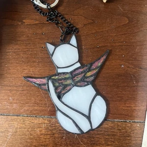 Katze Gedenkgeschenke zum Verlust einer Katze - schillernde Engelsflügel Sonnenfänger für... - Bild 1 von 3