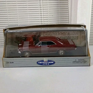 1966 Chevy Chevelle SS396  Classic Metal Works #10120 1:24 Scale Diecast Maroon - Picture 1 of 11