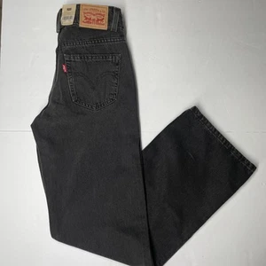 Levi’s Super low Straight Leg Women Black Relaxed Through The Hip & Thigh 25x32 - Picture 1 of 9