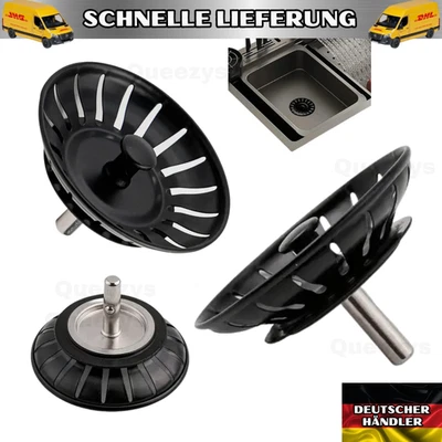 Siebkörbchen Edelstahl Siebkorb Spülbecken Abflussventil Sieb Spültisch Stöpsel - Bild 1 von 4
