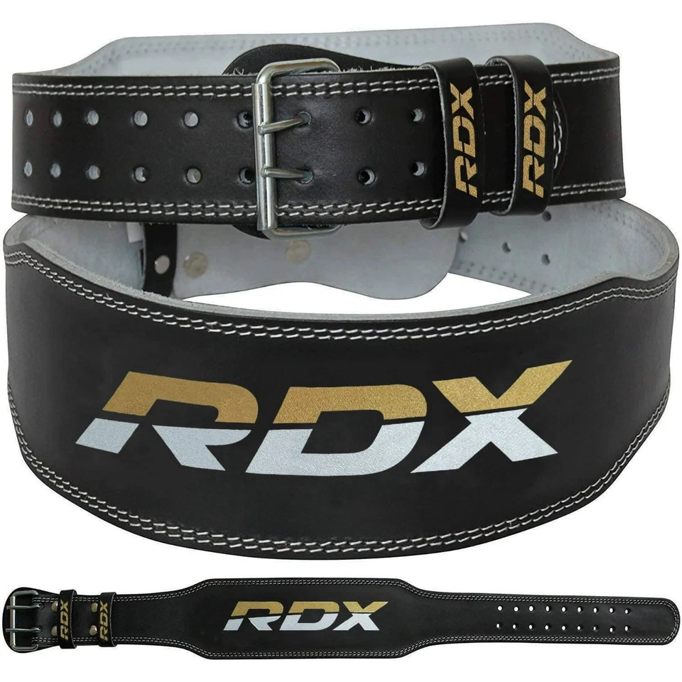 Cinturón de levantamiento de pesas RDX - 4" acolchado cuero soporte trasero para gimnasio y levantamiento de pesas Foto 1 de 1