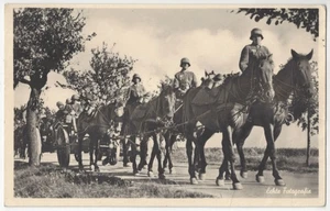 1937 WWII German Soldiers on Horseback - REAL PHOTO Military Postcard - Imagen 1 de 2