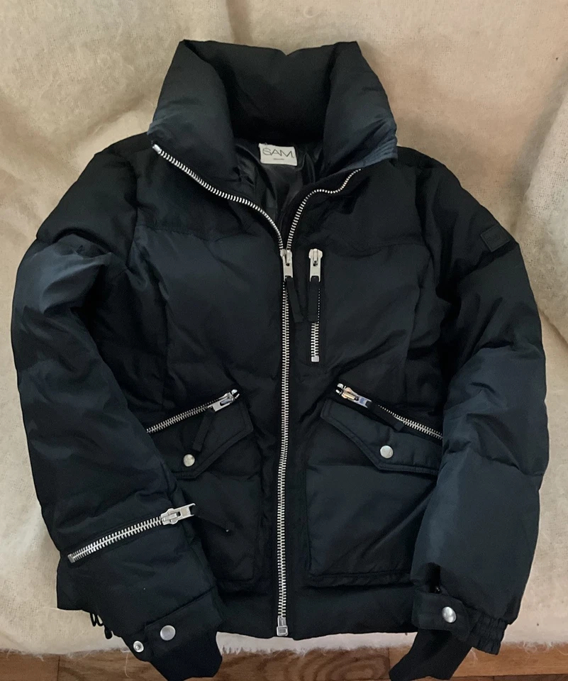 CHAQUETA PUFFER SAM NEW YORK NEGRA MUJER PLUMÓN ESTILO Y COMODIDAD S/M Foto 1 de 4