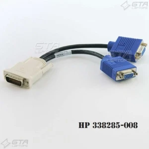 HP 338285-008 DMS-59 macho a doble VGA hembra Y-Splitter adaptador - Imagen 1 de 4