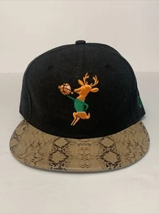 VINTAGE NEW ERA 59FIFTY 7 1/4 NBA HARDWOOD CLASSIC BUCKS HAT. NBA BUCKS VINTAGE - Bild 1 von 12