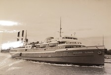 Milwaukee Clipper Juanita Passenger Cargo Ship 1940's Vintage Photo Found Photo