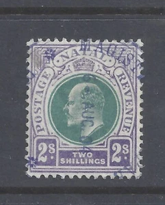 NATAL EVII 1902 2s. GREEN AND BRIGHT VIOLET WMK CROWN CA USED SG 137 - Picture 1 of 2