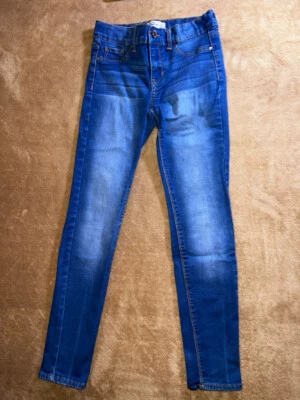 Jordache Super Skinny Girls 12 Slim Stretch White Wash Blue Jeans Denim (Q) - Image 1 of 4