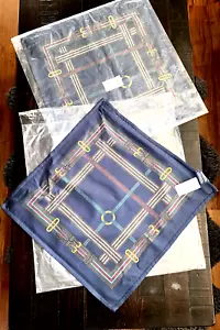 RALPH LAUREN HOME Ledbury Silk Equestrian Pillow Cover Set NWT $330 Navy 20x20 - Picture 1 of 12