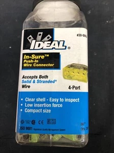 145-IDEAL, #30-086J, 4 PORT PUSH-IN WIRE CONNECTOR - Picture 1 of 8