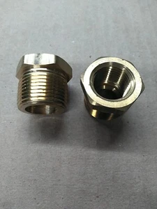(2) 33220-12-08 Brass Hex Reducer Bushing Male 3/4 NPT to Female 1/2 NPT - Picture 1 of 1