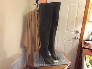 Cape Robbin Elnora-27 Womens Woven Green Open Toe Over The Knee Boots Size 11 - Picture 1 of 7
