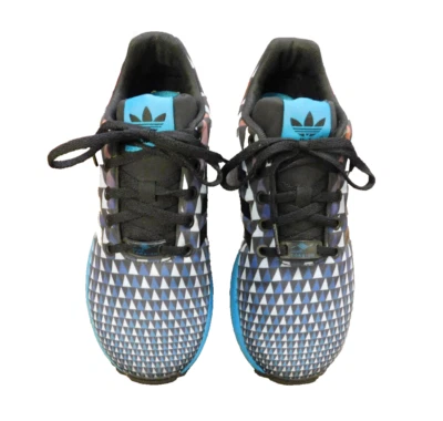 Adidas ZX Flux Torsion Youth sz 5 Womens 7 Black Blue red Diamond Sneakers EUC - Image 1 of 4