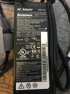 Lenovo 90W 20V Power Supply AC/DC Adapter Charger Cord 92P1105 - Picture 1 of 4