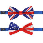  2 Pcs Banquet Independence Day Tie Hair Bow United Kingdom Flag Necktie