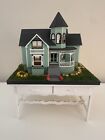 Vintage Dollhouse Miniature 1:144 Scale Victorian House On Table Fully Assembled