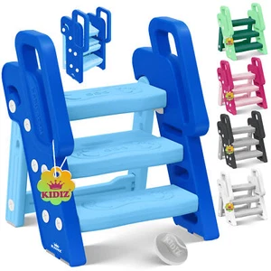 KIDIZ® Tritthocker Klappbar mit 3 Stufen | Faltbarer Lern-Turm für Kinder - Bild 1 von 36