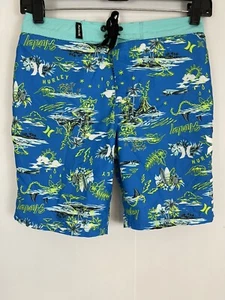 Hurley Board Shorts Youth 10 S Swim Sharks Beach Surf Logo Pocket Hawaiian Boys - Picture 1 of 3