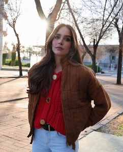 ZARA WASHED EFFECT QUILTED JACKET ZW COLLECTION OVERSIZED XS S M L NWT - Picture 1 of 2