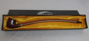 Pipa de tabaco de madera larga duradera KSI #P-0317 con filtro roble liso NUEVA DH28549 - Imagen 1 de 6