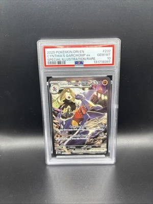 Pokémon TCG Cynthia's Garchomp EX Holo Card 232/182 Sv10: Destined Rivals PSA 10 - Image 1 of 2