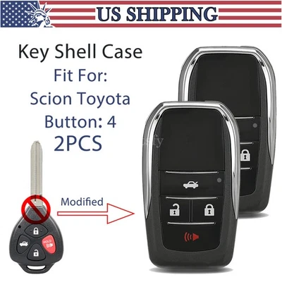 2 For 2005 2006 2007 2008 2009 2010 2011 2012 Scion tC Remote Key Shell Case 4B - Image 1 of 4