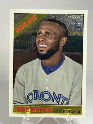 2015 Topps Heritage Jose Reyes Chrome Refractor Foil #THC464 032/999 Blue Jays - Image 1 of 3