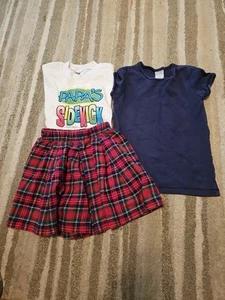 Girls Sz 5 Skorts And 2 Tshirts - Picture 1 of 2