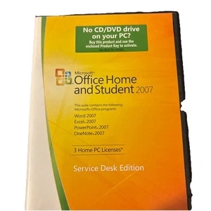 Microsoft Office 2007 Home and Student for 3 PCs Service Desk Edition Untested - Picture 1 of 4