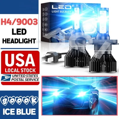 8000K ICE BLUE H4 LED Headlight Hi/Low Beam Kit For Nissan Maxima 2001-2020 Foto 1 de 4