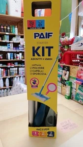 _PAIF KIT STARTER SCOPA + 2 PANNI POLVERE + 2 PANNI UMIDI - Foto 1 di 1