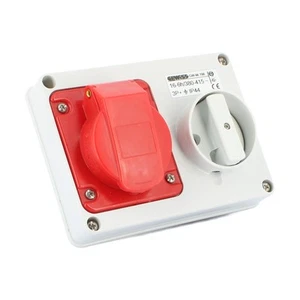 Gewiss gw66108 presa interbloccata orizzontale incasso 3p+t 16a 400v 6h senza ba - Zdjęcie 1 z 9