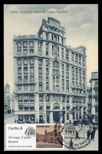 ESPAÑA 2024 Tarjeta Máxima ATM - 54 Feria Sello Madrid, Hotel Florida, Palacios - Picture 1 of 2