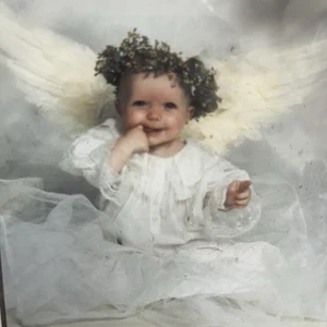 18 Vintage Weihnachtskarten verpackt mit echten Baby Engel Made in USA unbenutzt/versiegelt - Bild 1 von 6