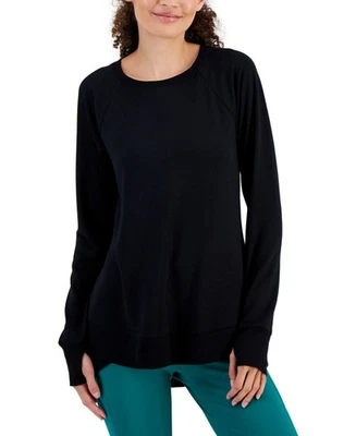 ID Ideology Active Butter French-Terry Long-Sleeve Thumbhole Tunic Top Women's S - Image 1 of 4
