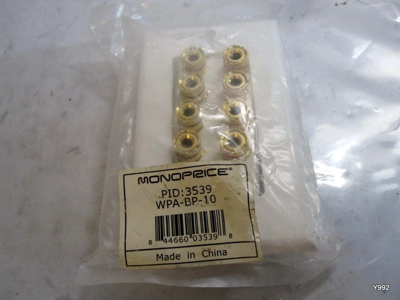 Monoprice 103539 High Quality Banana Binding Post Two-piece Inset Wall Plate for