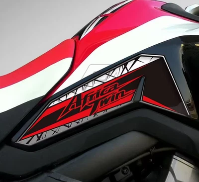 Наклейка на боковые топливные баки Honda Africa Twin 2016–2019 гг. 3D-гелевые красные и черные - Изображение 1 из 2