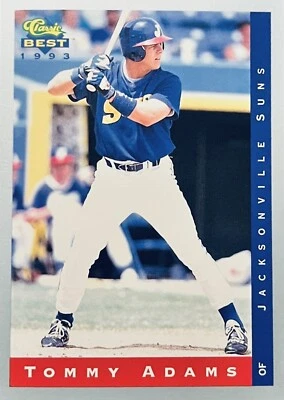 Brand New: Vintage 1993 Classic Tommy Adams Jacksonville Suns Trading Card - Image 1 of 2