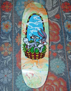 Strangelove Nuggz Hydro Dip Todd Bratrud Skateboard Deck 420 Easter Bunny Bugs - Bild 1 von 2