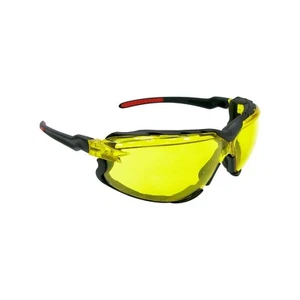 Falcon Anti-UV Amber / Blue Mirror Safety Glasses w Removable Foam Lined Gasket - Picture 1 of 4