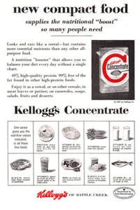 1961 Kelloggs Concentrate Cereal: New Compact Food Vintage Print Ad - Picture 1 of 1