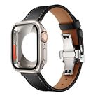Upgrade Case+Leather Strap For Apple Watch Band 44Mm 45Mm 41Mm Iwatch Se 6 7 8 5