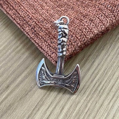 Norse Nordic Battle Axe Pendant Viking Charm for mens Necklaces and Chains - Image 1 of 4