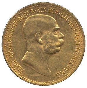 10 Korona / 10 Kronen Österreich-Ungarn Goldmünze Franz Joseph I 1908, D0594 - Picture 1 of 2