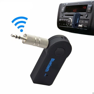 Wireless Bluetooth 3.5mm AUX Audio Stereo Music Home Car Receiver Adapter Mic - Image 1 of 4