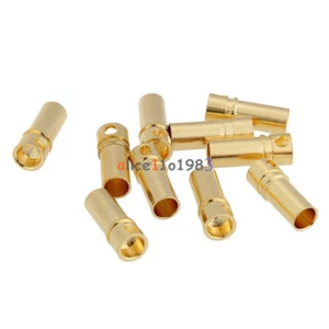 20PCS 10Pairs 3.5mm Gold Plated Male&Female Bullet Banana Plug Connector for ESC - Picture 1 of 6