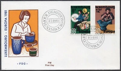 EUROPA CEPT 1981 - LUXEMBOURG - FOLKLORE - FDC - Image 1 of 2