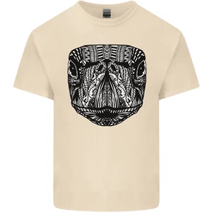 Schildkröte Mandala Kunst Landschildkröte Herren Baumwolle T-Shirt - Picture 1 of 95