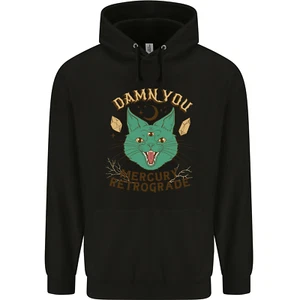 Evil Cat Damn You Mercury Retrograde Childrens Kids Hoodie - Picture 1 of 3